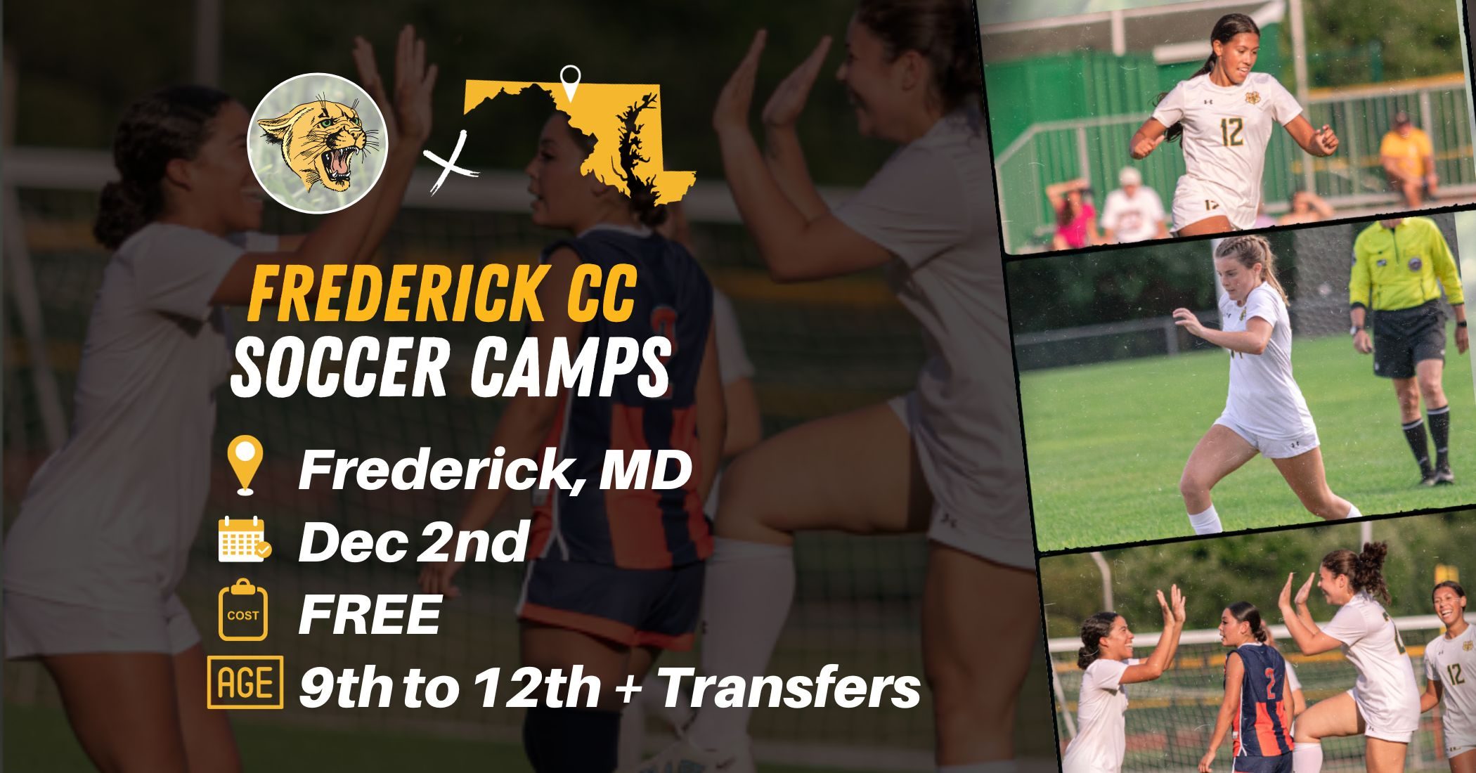 Frederick CC Cougars Women’s Soccer ID Camp Register Today